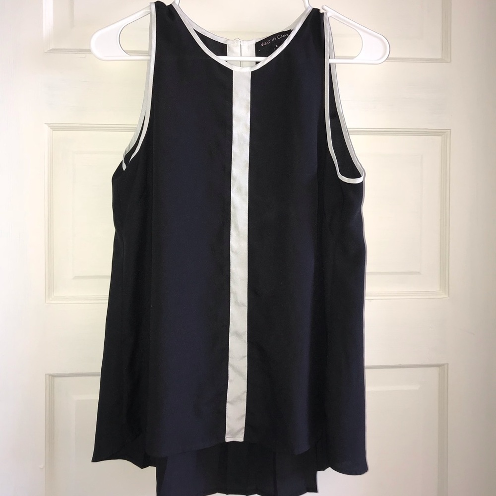 Black and White Blouse